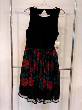 Eliza J Women's Floral Fit-and-Flare Dress